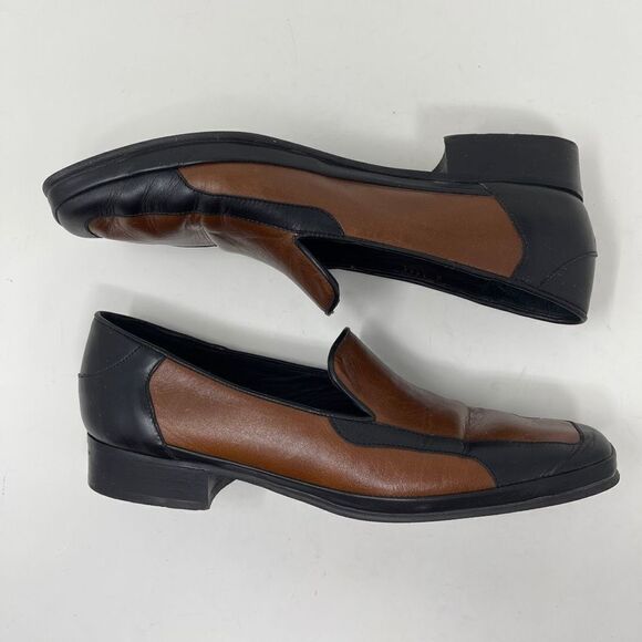 Amalfi by Rangoni Women's Narrow Slip On Loafer Shoes Black Brown Size 8 AAAA - Picture 5 of 10